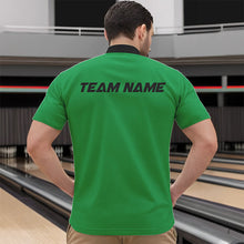 Load image into Gallery viewer, Custom Green St Patricks Day Funny Skull Drink Beer Bowling Quarter-Zip Shirts For Men IPHW8381