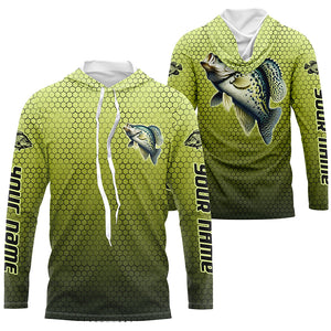 Crappie Fishing Custom Long Sleeve Tournament Fishing Shirts, Crappie Fisherman Fishing Jerseys IPHW6414