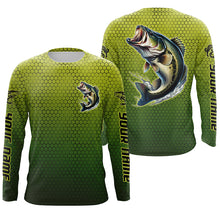 Load image into Gallery viewer, Bass Fishing Custom Long Sleeve Tournament Fishing Shirts, Bass Fisherman Fishing Jerseys IPHW6415