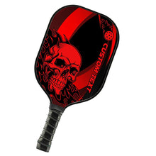 Load image into Gallery viewer, Black And Red Flame Skull Custom Pickleball Paddle, Halloween Pickleball Paddles Pickleball Gifts IPHW7470