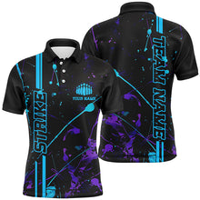 Load image into Gallery viewer, Custom Blue And Purple Strike Bowling Team Shirts, Camo Bowling League Unisex Jerseys IPHW6427