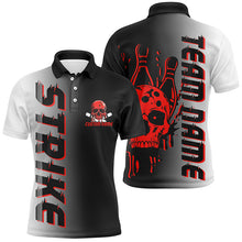 Load image into Gallery viewer, Custom Strike Bowling Team Shirts For Men And Women, Skull Bowling Jerseys With Team Name | Red IPHW6440