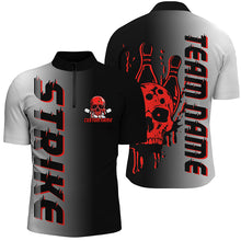 Load image into Gallery viewer, Custom Strike Bowling Team Shirts For Men And Women, Skull Bowling Jerseys With Team Name | Red IPHW6440