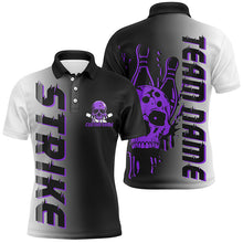 Load image into Gallery viewer, Custom Strike Bowling Team Shirts For Men And Women, Skull Bowling Jerseys With Team Name | Purple IPHW6441