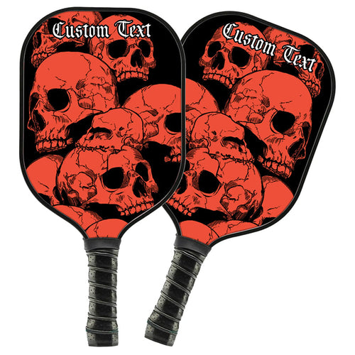 Black And Orange Skulls Customized Picklebal Paddle, Team Pikcleball Paddles Halloween Pickleball Gifts IPHW7488