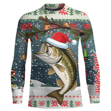 Load image into Gallery viewer, Custom Christmas Largemouth Bass Fishing Shirts, Xmas Bass Fishing Shirt For Men, Women And Kid IPHW7972