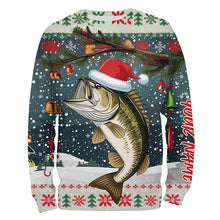 Load image into Gallery viewer, Custom Christmas Largemouth Bass Fishing Shirts, Xmas Bass Fishing Shirt For Men, Women And Kid IPHW7972