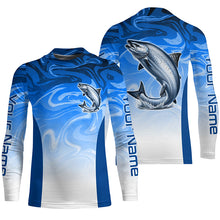 Load image into Gallery viewer, Custom Chinook Salmon Long Sleeve Performance Fishing Shirts, Salmon Saltwater Fishing Jerseys IPHW6093