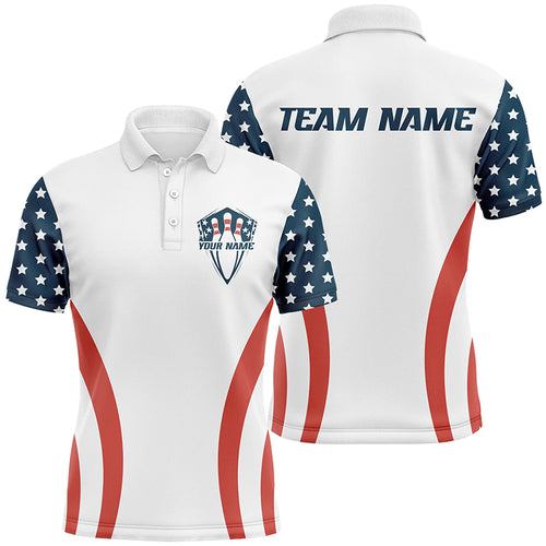 Custom American Flag Bowling Team Jerseys, Patriotic Bowling Tournament Bowling Team Shirts IPHW6613