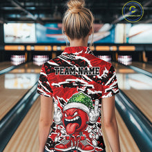 Load image into Gallery viewer, Custom Funny Christmas Bowling Women Quarter-Zip Shirts, Crazy Bowling Ball Xmas Outfit IPHW10131