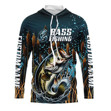 Load image into Gallery viewer, Bass Fishing Customized Long Sleeve Tournament Fishing Shirts, Largemouth Bass Fishing Jerseys IPHW6631