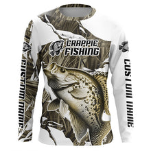 Load image into Gallery viewer, Grass Camo Custom Crappie Fishing Long Sleeve Tournament Fishing Shirts, Crappie Fishing Apparel IPHW6460