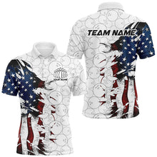 Load image into Gallery viewer, Vintage American Flag Custom Patriotic Bowling Shirts For Men And Women, Outfits Bowling IPHW6984