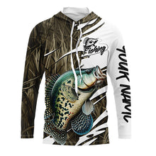 Load image into Gallery viewer, Crappie Fishing Custom Camo Long Sleeve Fishing Shirts, Crappie Fishing Tournament Apparel IPHW7195