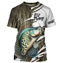 Load image into Gallery viewer, Crappie Fishing Custom Camo Long Sleeve Fishing Shirts, Crappie Fishing Tournament Apparel IPHW7195