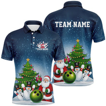 Load image into Gallery viewer, Custom Christmas Bowling Shirts For Men, Funny Santa Xmas Bowling Tournament Shirt Bowler Gift IPHW7977