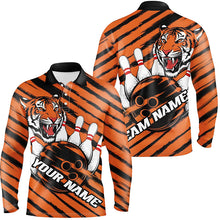 Load image into Gallery viewer, Custom Tiger Bowling Shirts For Men, Tiger Bowling Team Shirt Bowler Uniform Outfits IPHW7981