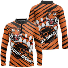 Load image into Gallery viewer, Custom Tiger Bowling Shirts For Men, Tiger Bowling Team Shirt Bowler Uniform Outfits IPHW7981