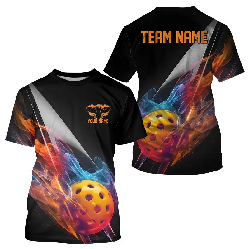 Custom Flame Pickleball T-Shirts For Men, Pickleball Team Uniform Pickleball Outfits IPHW8195