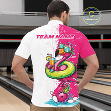 Load image into Gallery viewer, Custom Funny Flamingo Bowling Men Quarter-Zip Shirt, Flamingo Bowling Tourmanent Shirt IPHW10266