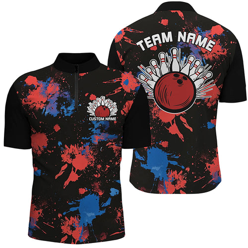 Red White And Blue Colors Camo Custom Men And Women Bowling Team Shirts Bowler Outfits IPHW6471