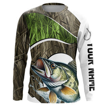 Load image into Gallery viewer, Personalized Walleye Fishing Camo Long Sleeve Fishing Shirts, Walleye Fishing Jerseys IPHW7199