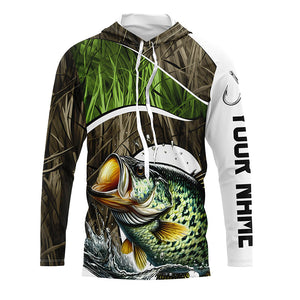 Personalized Crappie Fishing Camo Long Sleeve Fishing Shirts, Crappie Fishing Jerseys IPHW7200