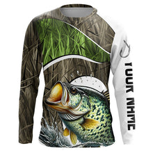 Load image into Gallery viewer, Personalized Crappie Fishing Camo Long Sleeve Fishing Shirts, Crappie Fishing Jerseys IPHW7200