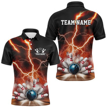 Load image into Gallery viewer, Red Thunder Lightning Custom Bowling Shirts For Men, Bowling League Shirts Bowling Team Jersey IPHW7536