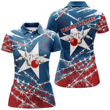 Load image into Gallery viewer, Custom Texas Ladies Bowling Shirt, Barbed Wire Texas Star Bowling Team Shirt Bowler Outfit  IPHW7549