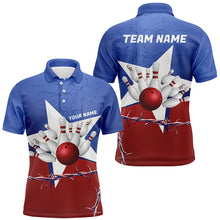 Load image into Gallery viewer, Custom Texas Bowling Shirts For Men, Barbed Wire Texas Flag Bowling Team Shirt Bowler Outfit  IPHW7552