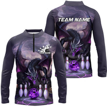 Load image into Gallery viewer, Custom Purple Dragon Bowling Shirts For Men, Bowling Team Shirt Bowler Outfit Uniform IPHW7986