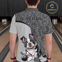 Load image into Gallery viewer, Custom Cute Funny French Bulldog Bowling Men Polo Shirts, Dog Lovers Bowling Shirt IPHW10286