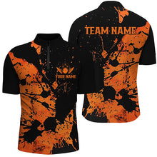 Load image into Gallery viewer, Custom Name Orange Bowling Team Shirts For Men And Women, Bowlers Outfits IPHW6170