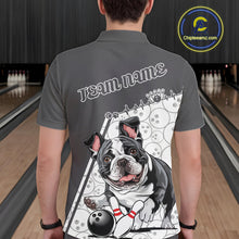Load image into Gallery viewer, Custom Cute Funny French Bulldog Bowling Men Polo Shirts, Dog Lovers Bowling Shirt IPHW10289