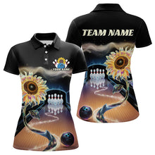Load image into Gallery viewer, Custom Sunflower Bowling Polo Shirts For Women, Sunflower Bowling Tournament Team Shirt IPHW8437