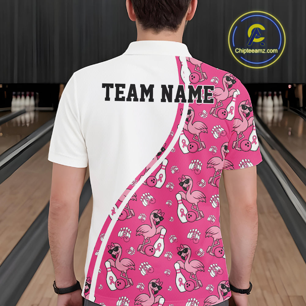 Close-up fabric detail of lightweight 100% polyester quick-dry bowling shirt