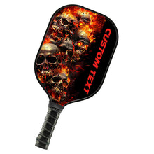 Load image into Gallery viewer, Red Flame Custom Skull Pickleball Paddle For Team, Halloween Pickleball Gifts For Men And Women IPHW7246