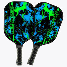 Load image into Gallery viewer, Blue And Green Paint Splatter 3D Printed Custom Pickleball Paddles, Pickleball Gifts For Men And Women IPHW7224