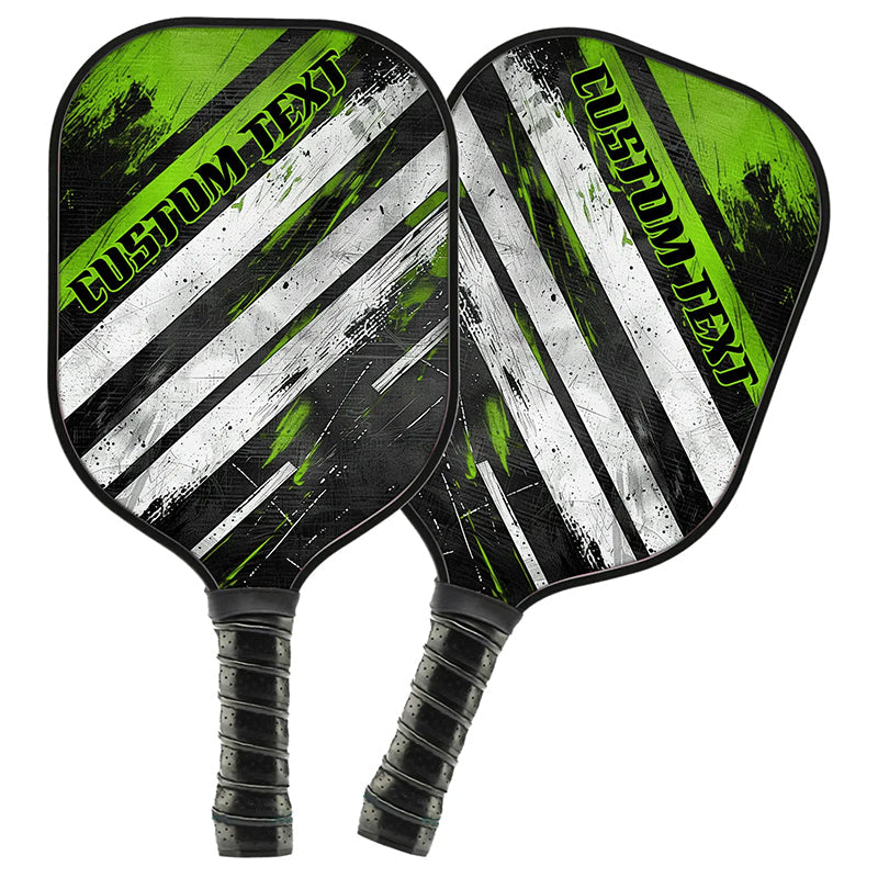 Black And Green Custom Pickleball Paddle For Pickleball Team Members,  Personalized Pickleball Racket Gifts IPHW7229
