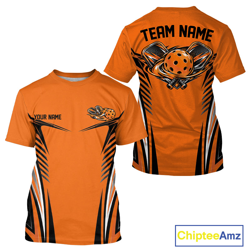 Custom Orange Pickleball Men T-Shirts Matching Team Tournament Outfit IPHW12747