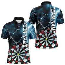 Load image into Gallery viewer, Blue Thunder Lightning Dartboard Custom Dart Polo Shirts For Men, Dart Team Jerseys IPHW8487