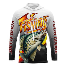 Load image into Gallery viewer, Custom Crappie Flame Fishing Shirts, Crappie Long Sleeve Fishing Jerseys Fishing Gifts IPHW6690