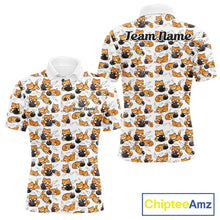 Load image into Gallery viewer, Custom Cute Ginger Tabby Cat Bowling Men Polo Shirts, Cat Bowling Team Shirt IPHW10303