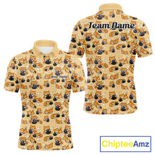 Load image into Gallery viewer, Custom Cute Ginger Tabby Cat Bowling Men Polo Shirts, Cat Bowling Team Shirt IPHW10306