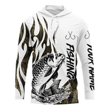 Load image into Gallery viewer, Carp Fishing Camo Tattoo Custom Long Sleeve Fishing Shirts, Carp Tournament Fishing Shirt IPHW6538