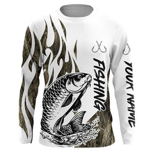 Load image into Gallery viewer, Carp Fishing Camo Tattoo Custom Long Sleeve Fishing Shirts, Carp Tournament Fishing Shirt IPHW6538