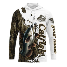 Load image into Gallery viewer, Grass Lake Camo Custom Catfish Fishing Long Sleeve Shirts, Catfish Tournament Fishing Shirt IPHW7028