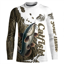 Load image into Gallery viewer, Grass Lake Camo Custom Catfish Fishing Long Sleeve Shirts, Catfish Tournament Fishing Shirt IPHW7028