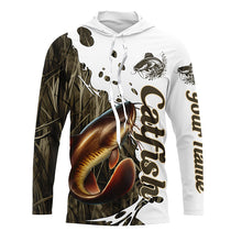 Load image into Gallery viewer, Grass Lake Camo Custom Catfish Fishing Long Sleeve Shirts, Catfish Tournament Fishing Shirt IPHW7029